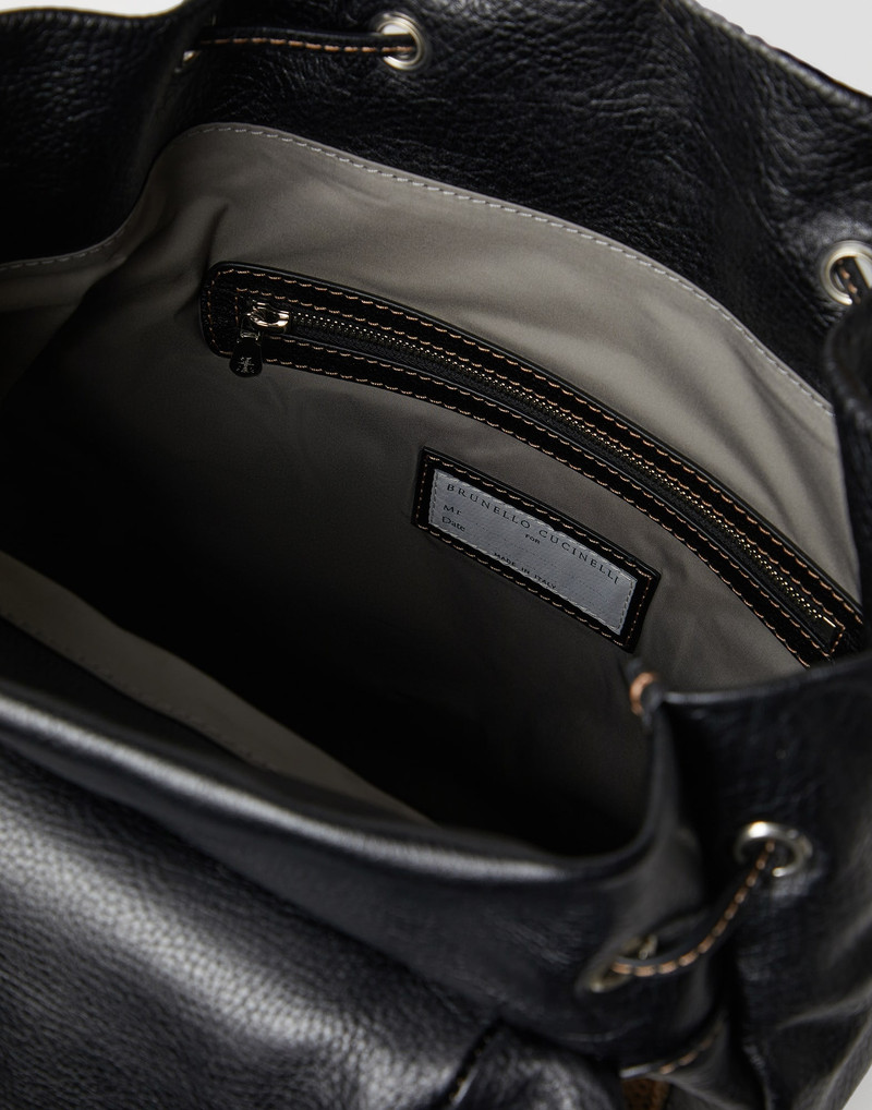 Grained calfskin leisure backpack 5