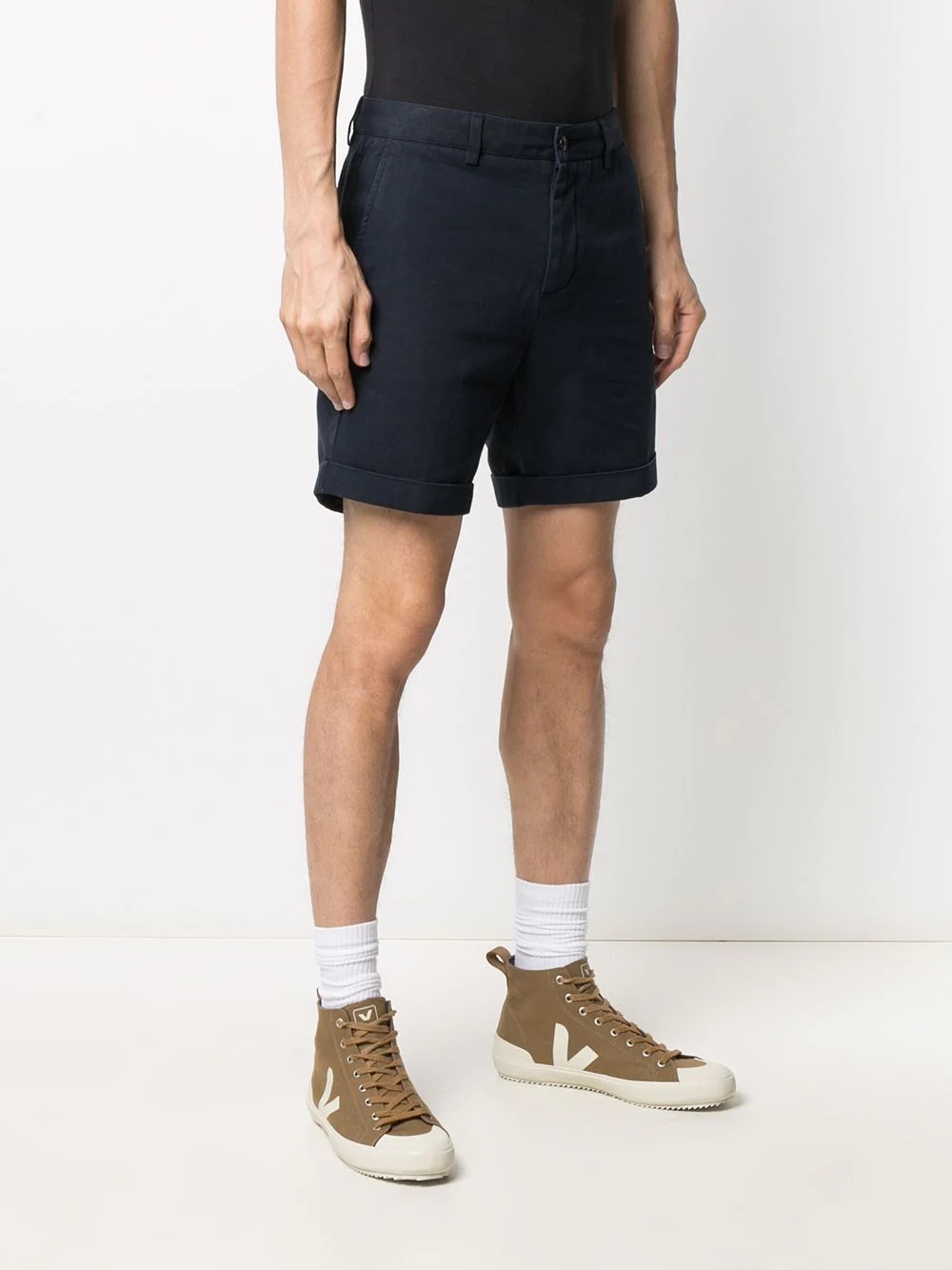 turn-up hem chino shorts - 3