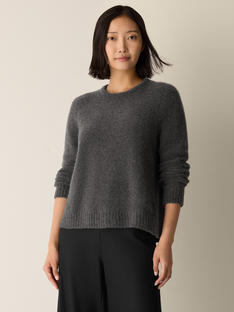 EILEEN FISHER Cashmere Silk Boucle Bliss Crew Neck Top outlook