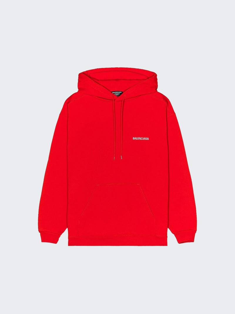Regular Fit Hoodie Bright Red And White - 1