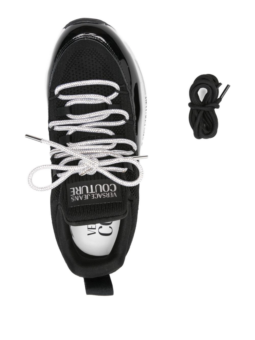 mesh-panel lace-up sneakers - 4