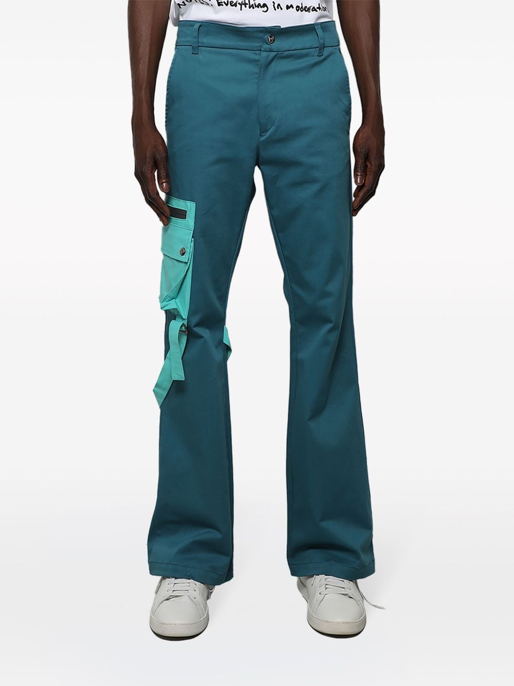 flared cargo trousers - 3