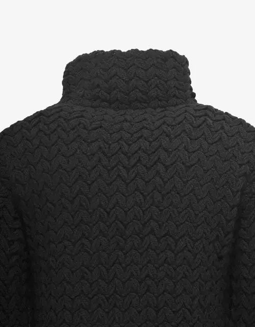 Valentino Black High-Neck Wool Knit Jumper - 3