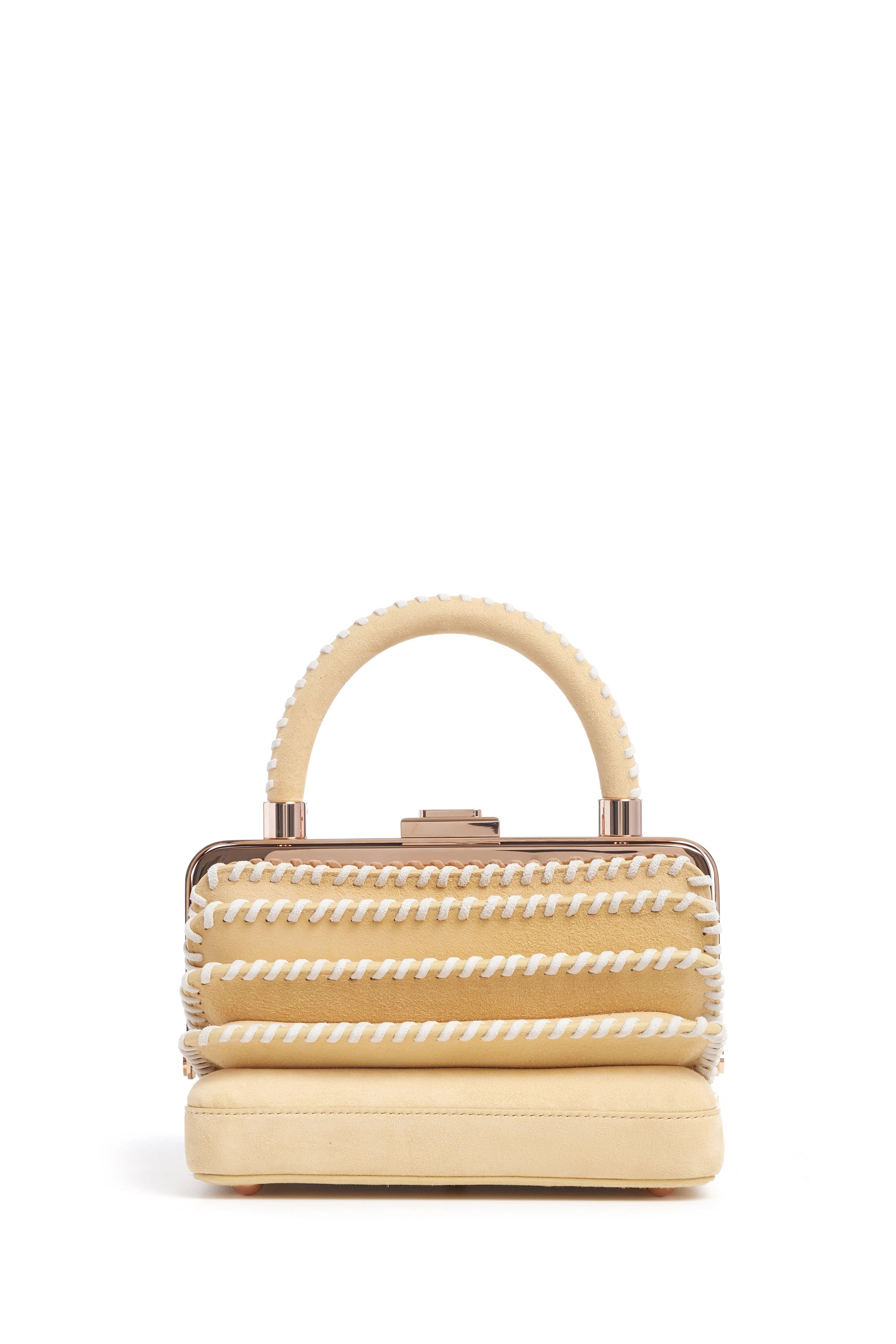 Whipstitch Diana Bag in Nude Suede 2