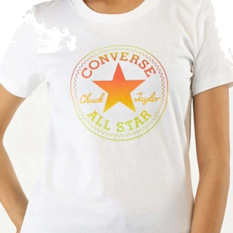 Converse (WMNS) 가로 Ombre 척 패치 승무원 티셔츠 'White Yellow' 10017088-A01 outlook