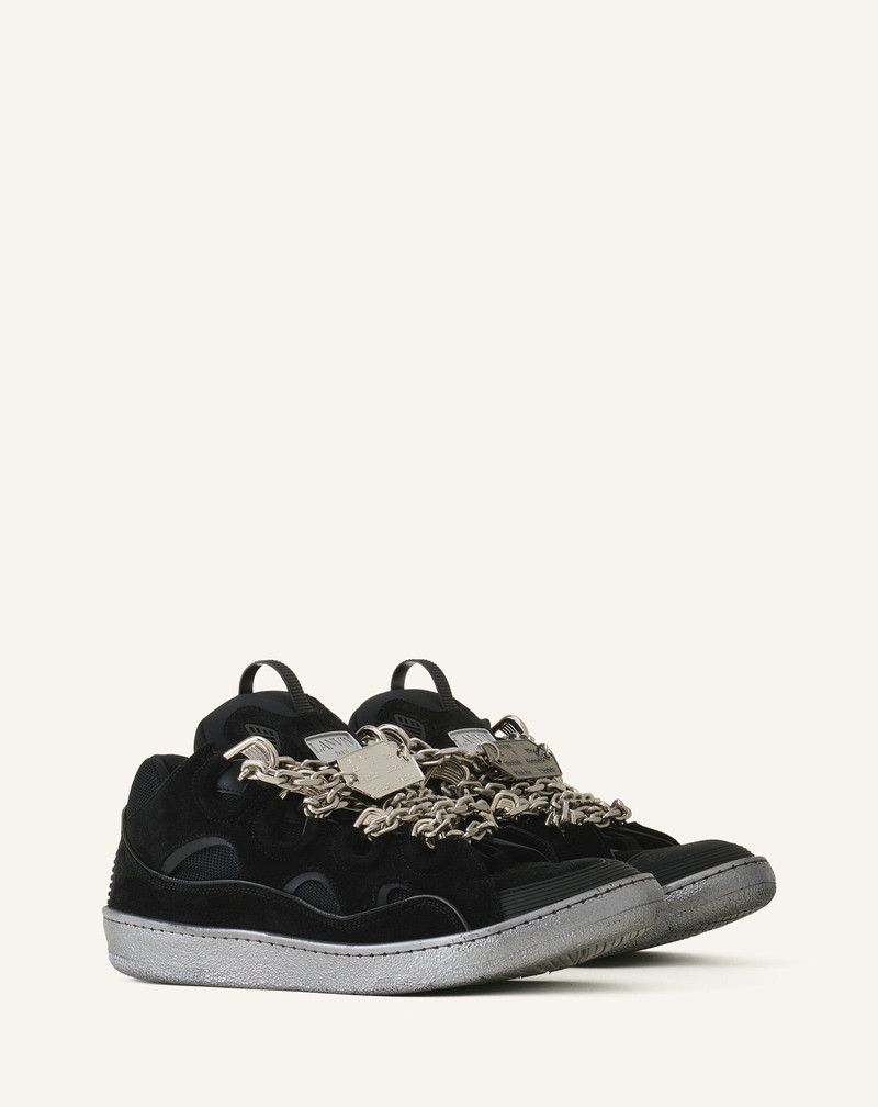 Lanvin CURB SNEAKERS ID CHAIN IN SUEDE outlook