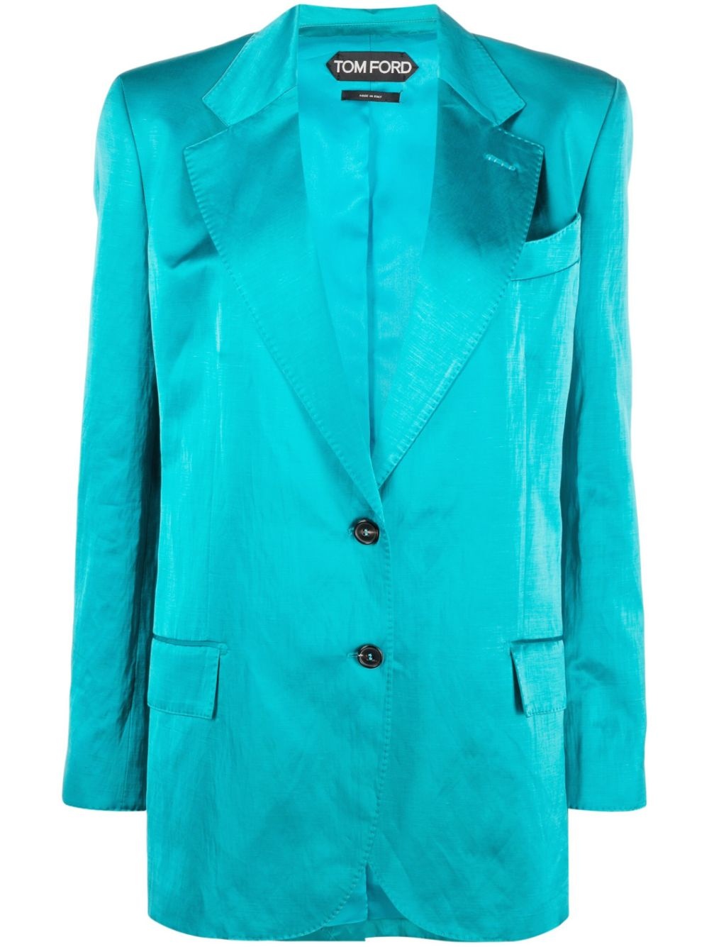 satin-finish blazer - 1