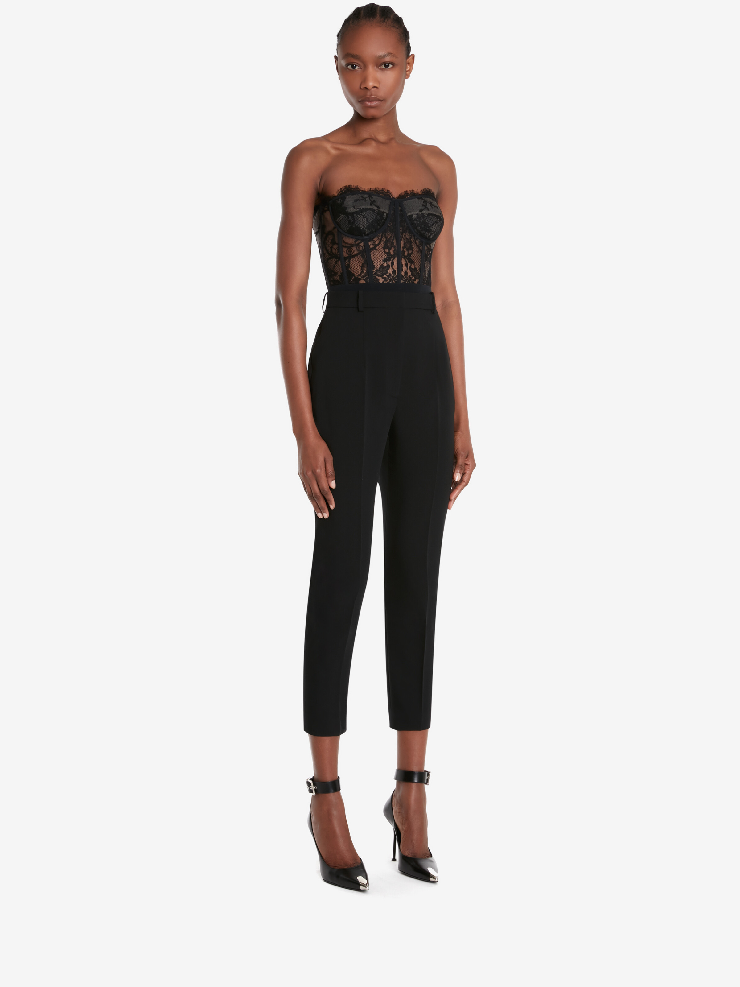 Lace Corset in Black - 4