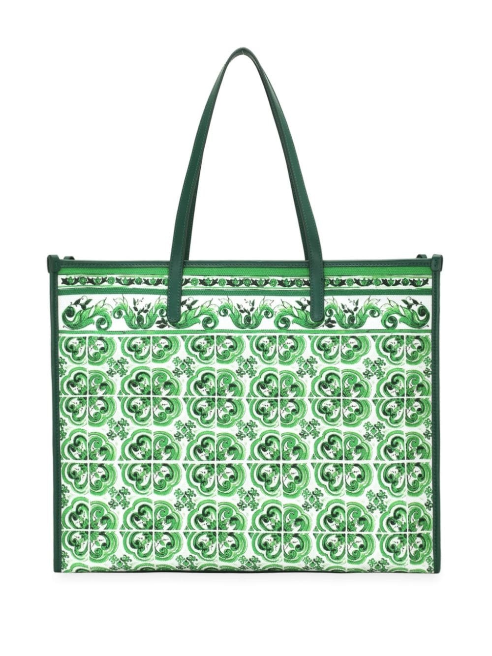Majolica-print canvas tote bag - 3