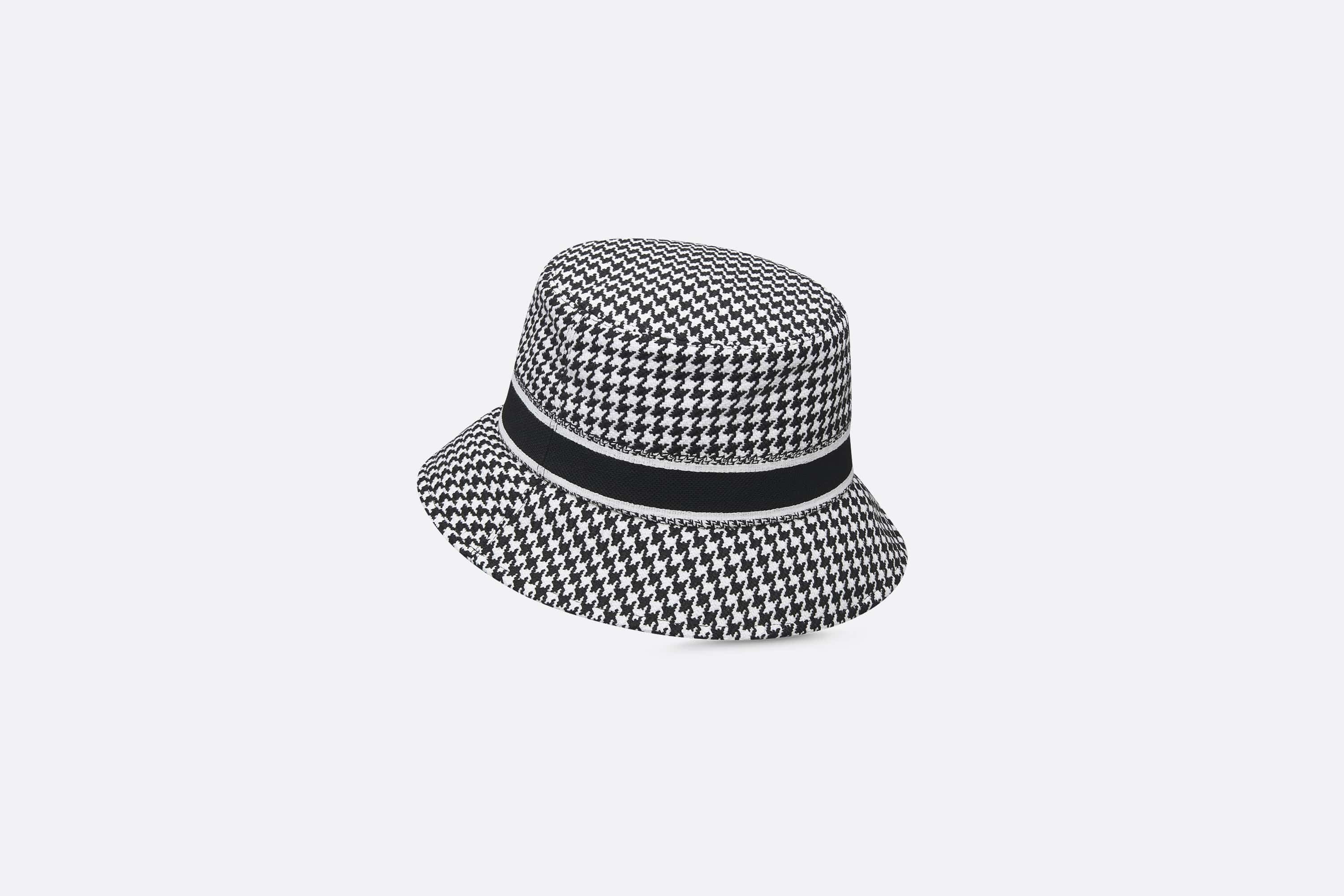 D-Bobby Houndstooth Small Brim Bucket Hat - 4