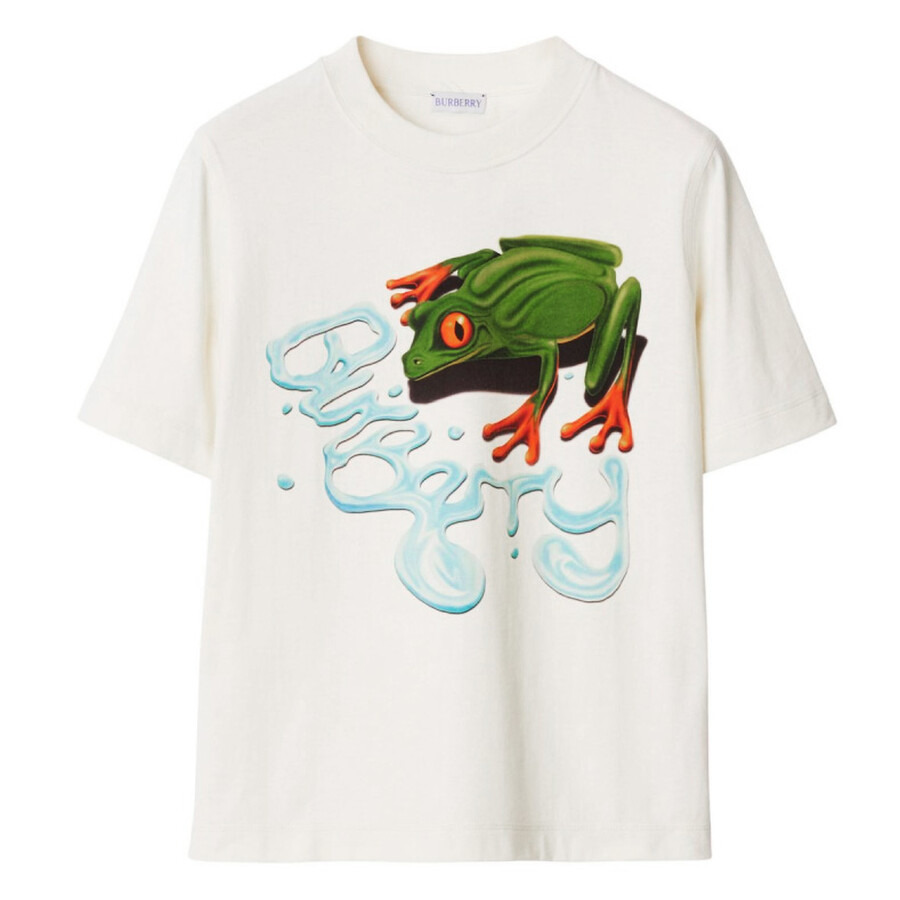Burberry Graphic Printed Crewneck Cotton T-Shirt - 5