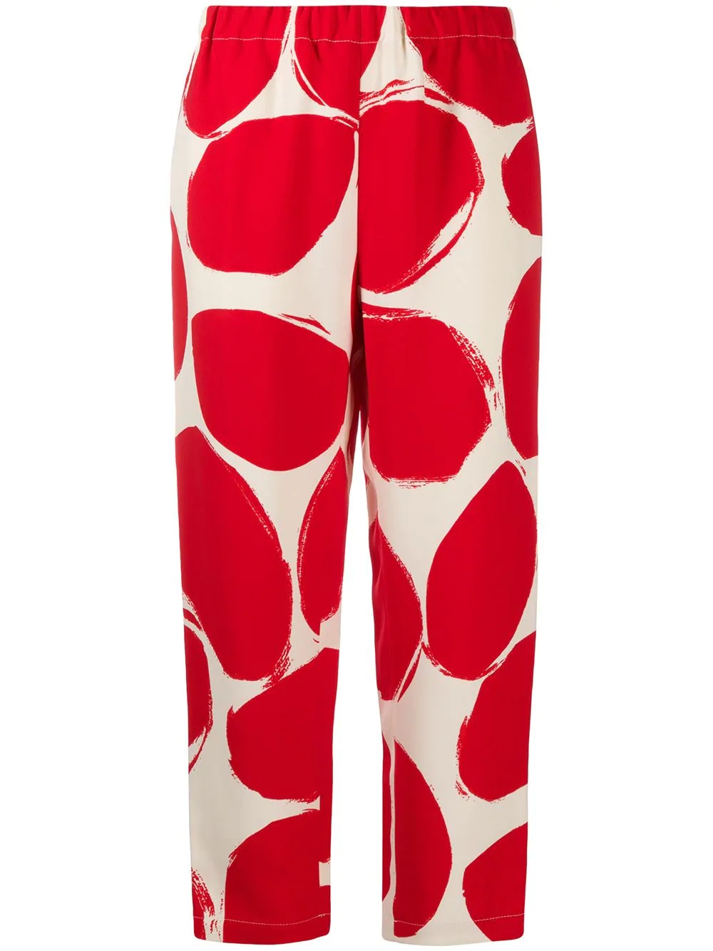 printed crop trousers - 1