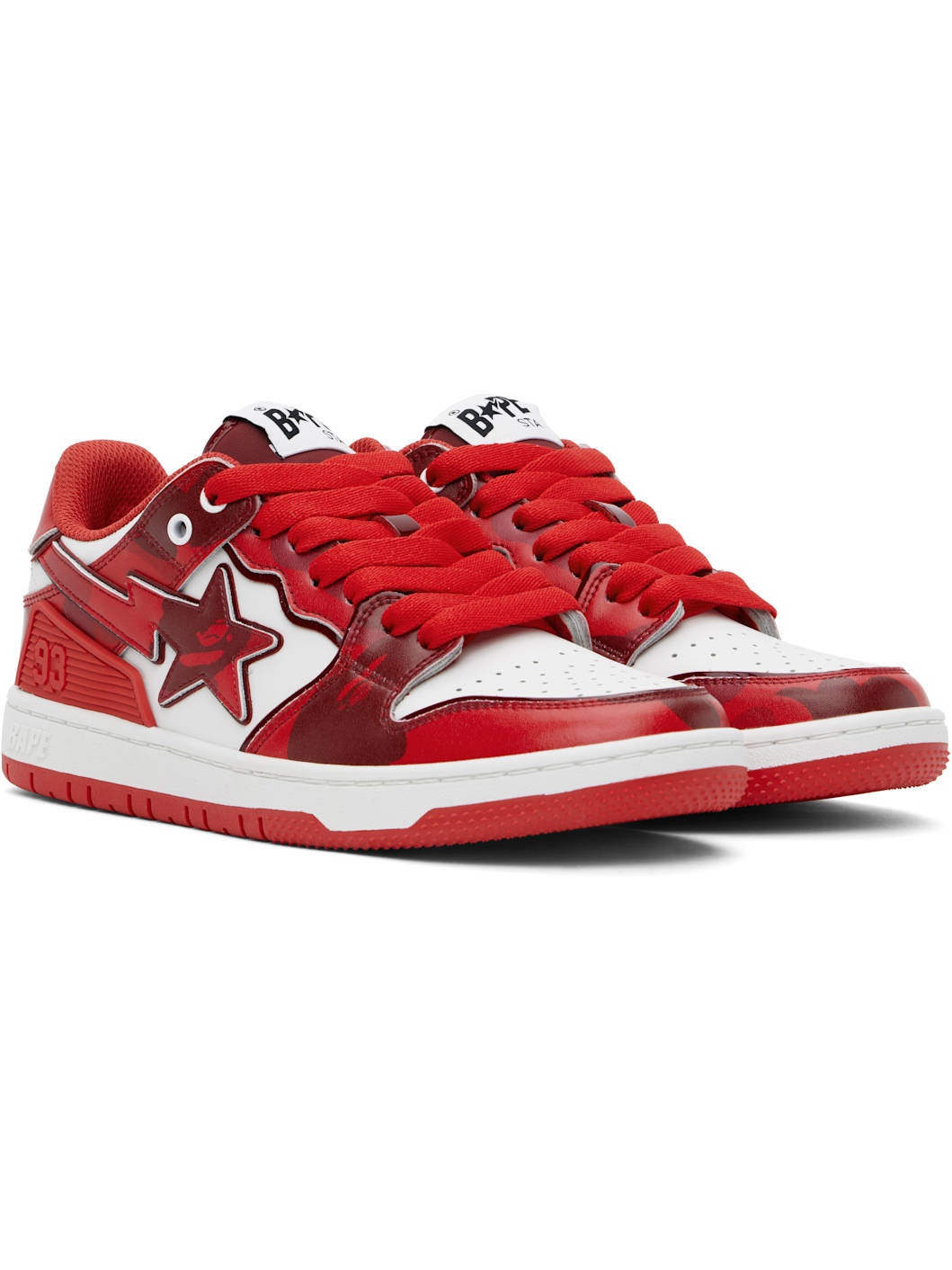 Red & White SK8 Sta #1 M2 Sneakers - 4