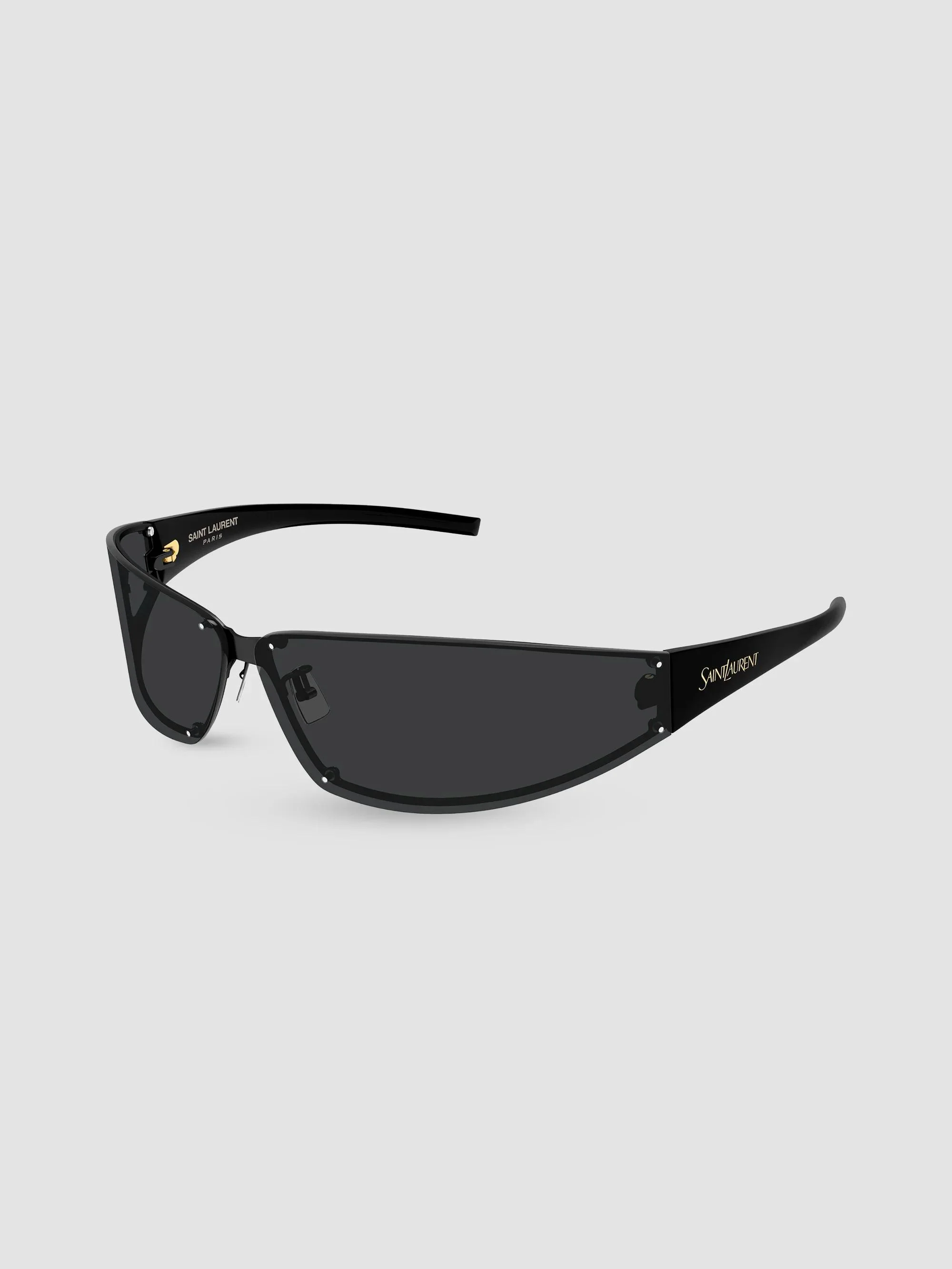 Men's 82MM Wrap Sunglasses - Black - 1