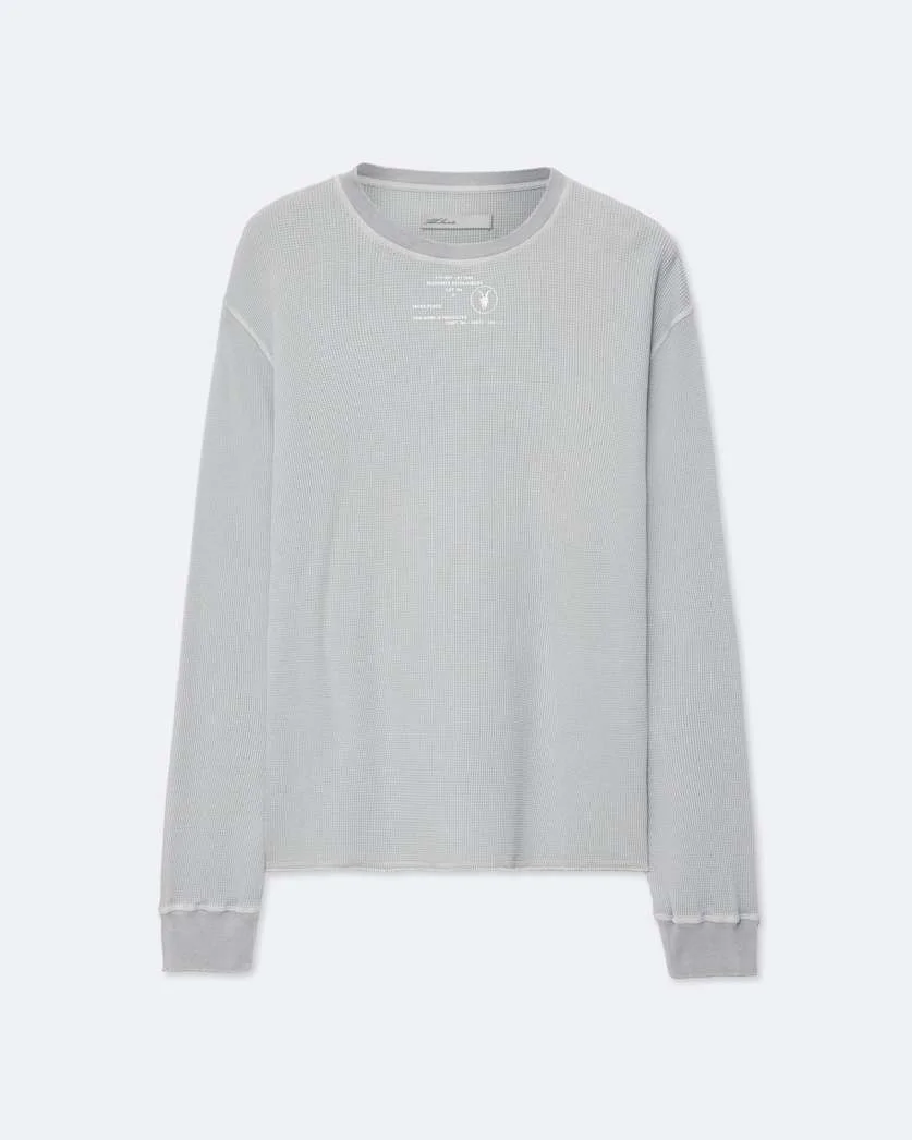 RAPHY WAFFLE-KNIT LONG-SLEEVE GRAPHIC T-SHIRT - 1