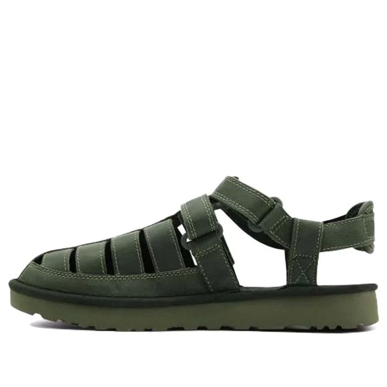UGG Dune Fisherman Cowhide Green Sandals 1102694-MSG - 1