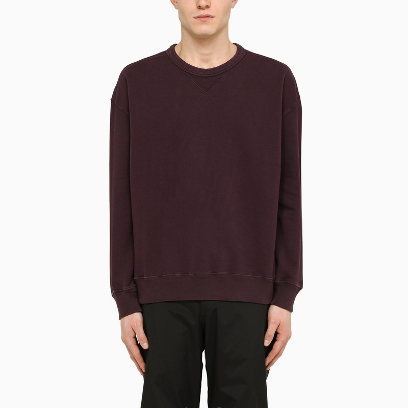 Violet cotton crew-neck sweatshirt - 1