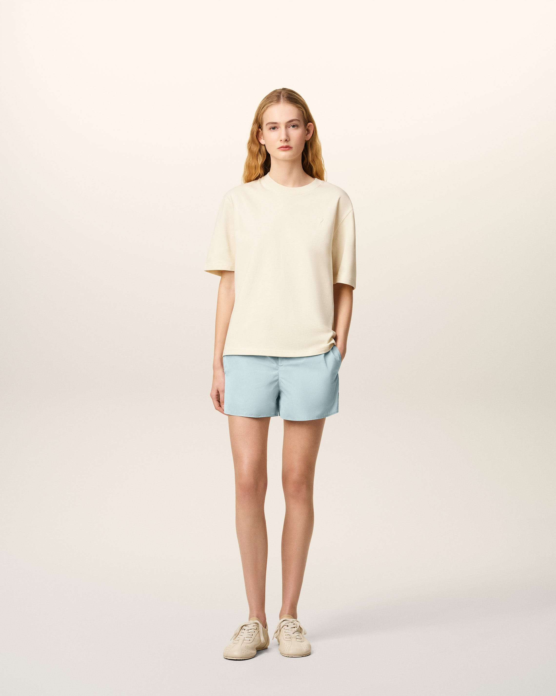 BLUE TAFFETAS SHORT - 2