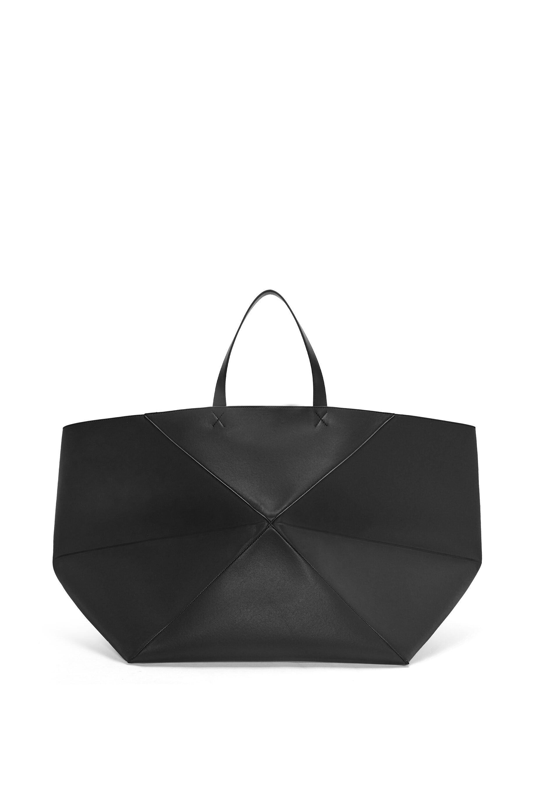 XXL Puzzle Fold Tote in shiny calfskin - 5