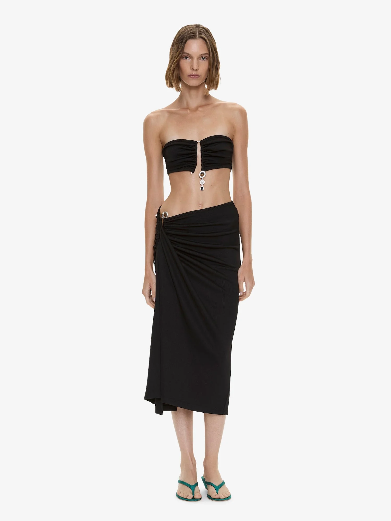 Droplet Crystal Clasp Cascade Skirt - 1