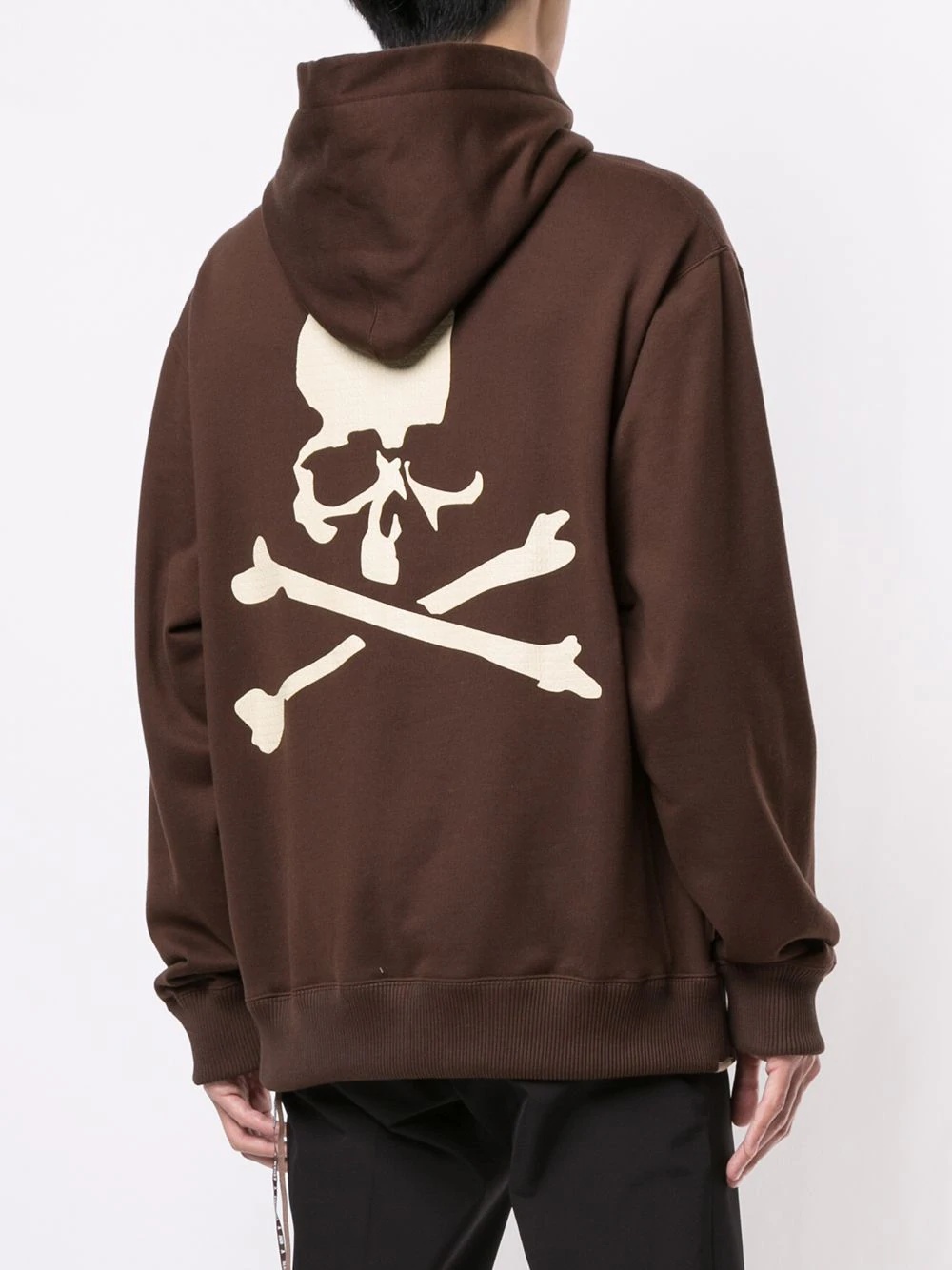 logo-print cotton hoodie - 4