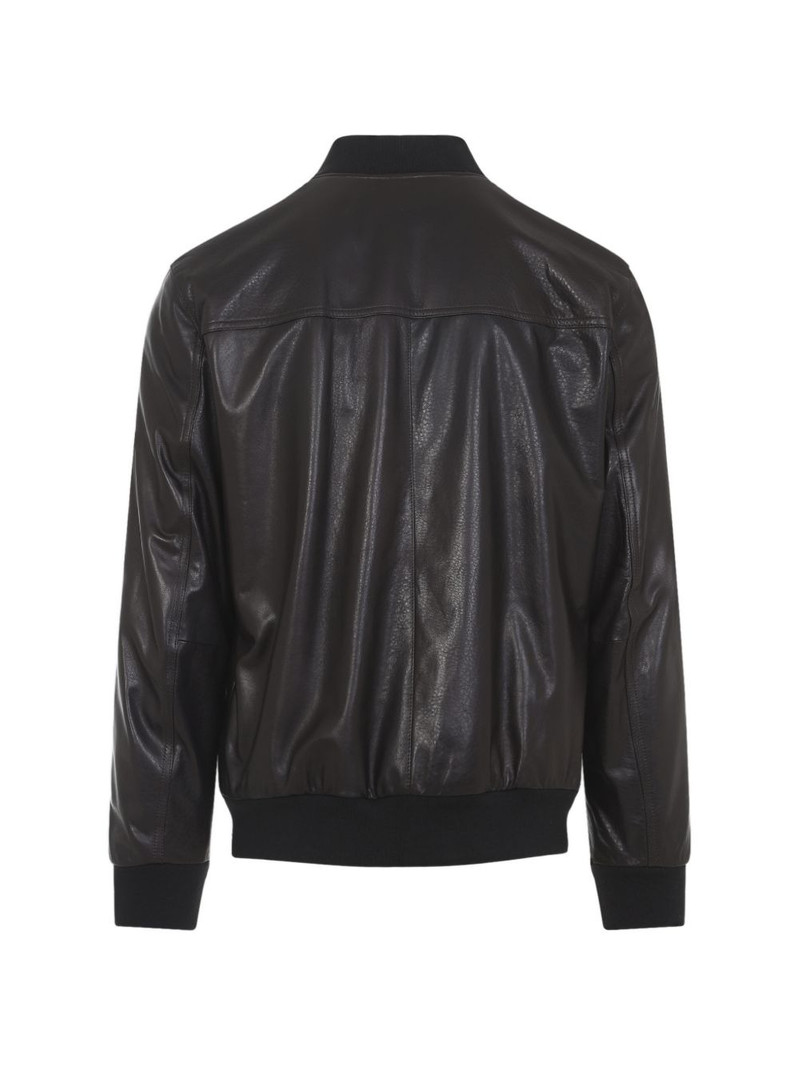 Brioni zip leather jacket outlook