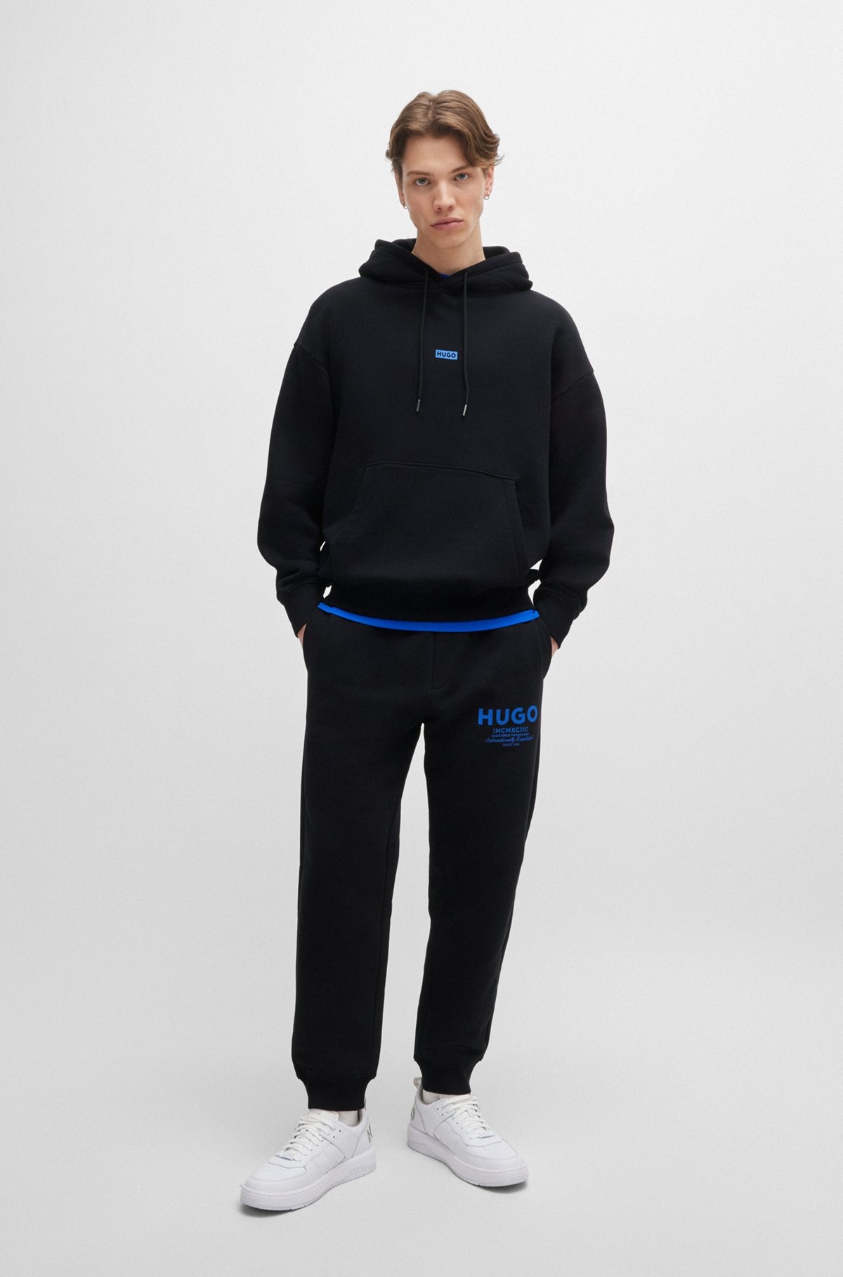 COTTON-TERRY LOOSE-FIT HOODIE WITH LOGO DETAILS - 4