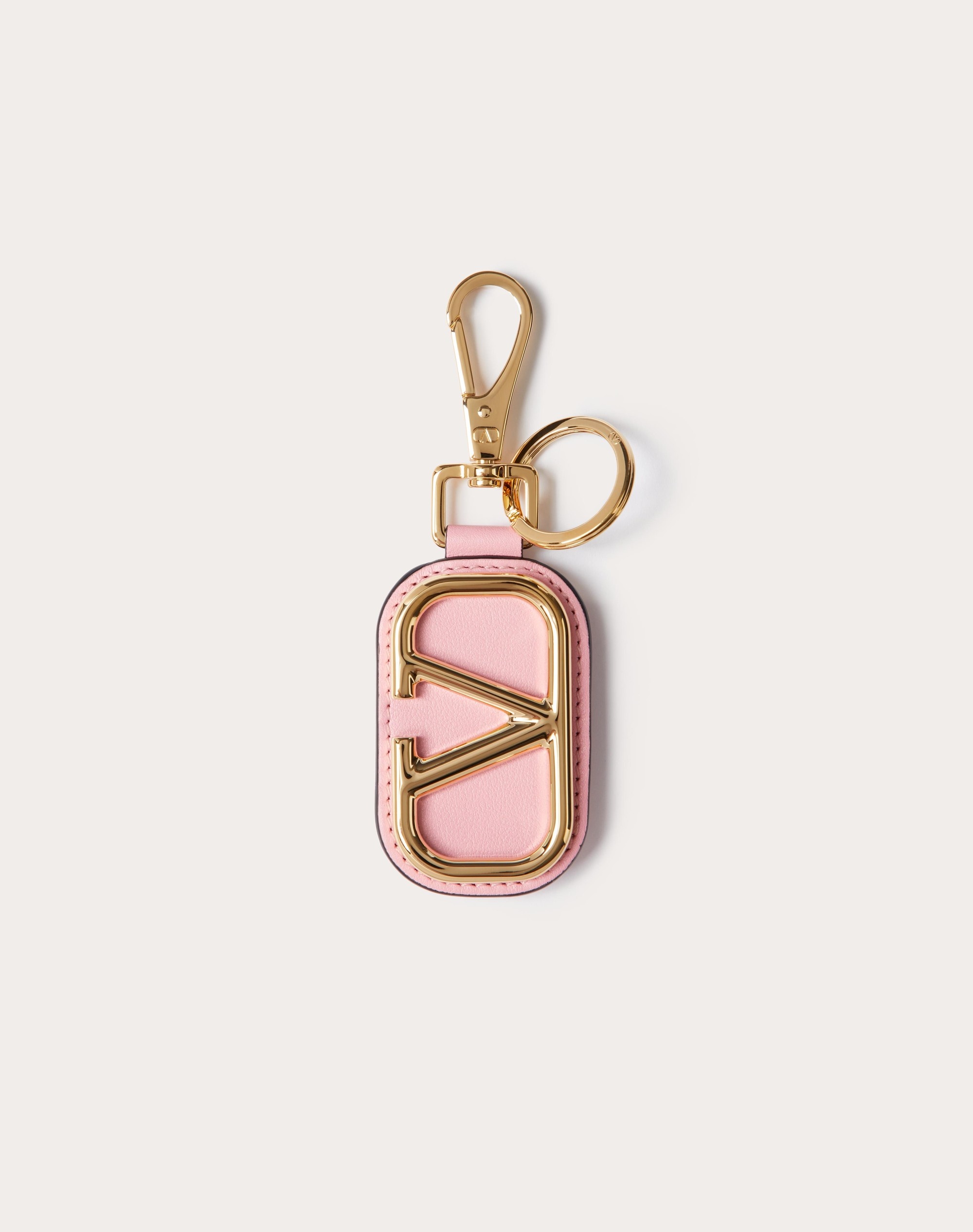 VLOGO SIGNATURE CALFSKIN KEY CHAIN - 1