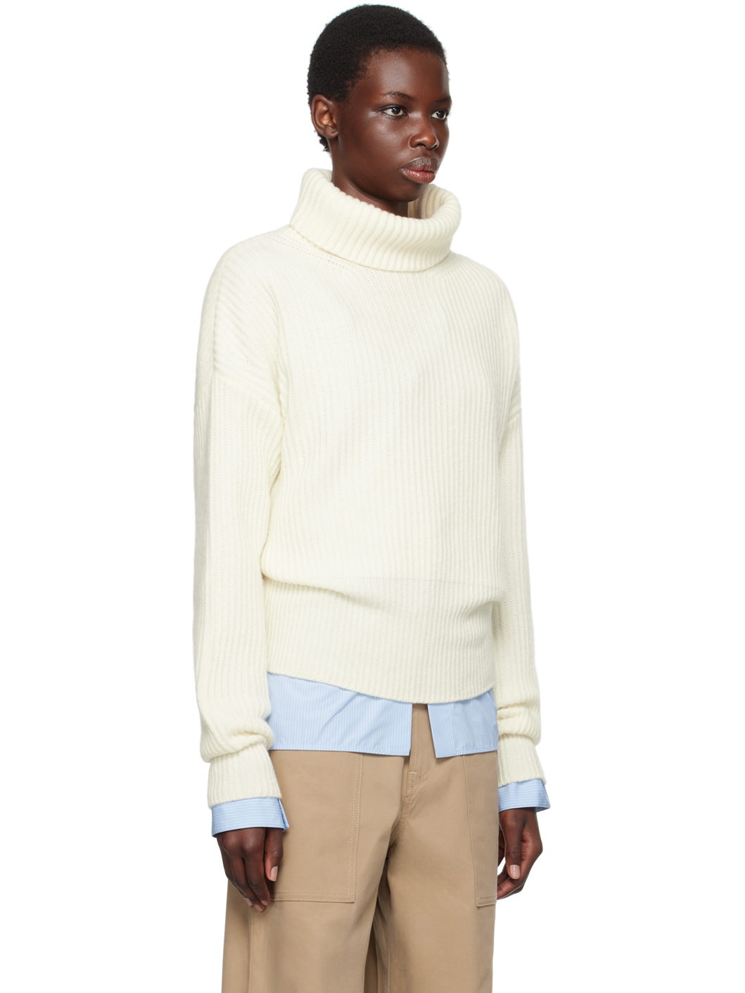 White Patch Turtleneck - 2