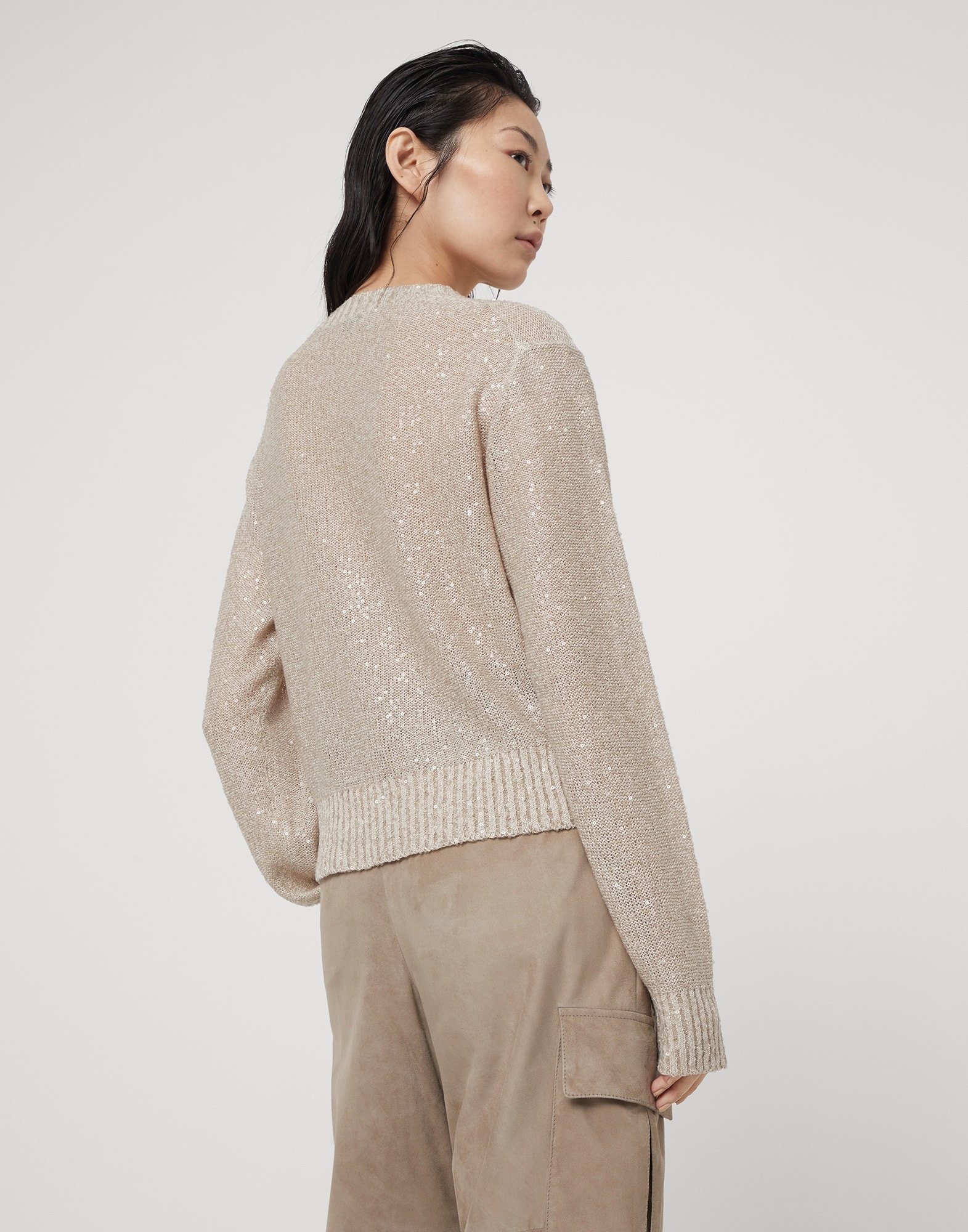 Dazzling linen, cashmere and silk sweater - 2