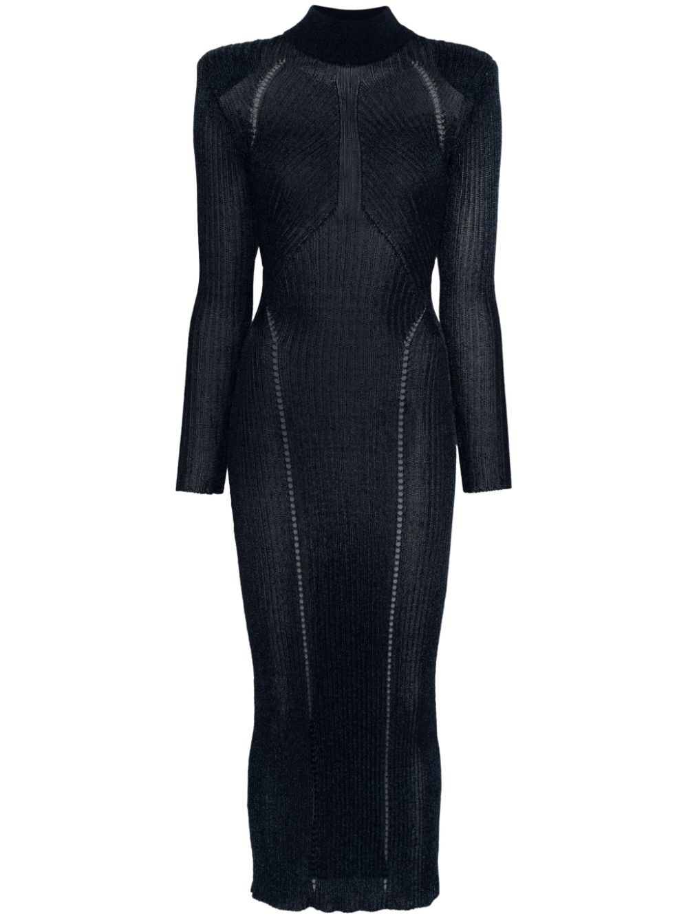 lurex-knit maxi dress - 1