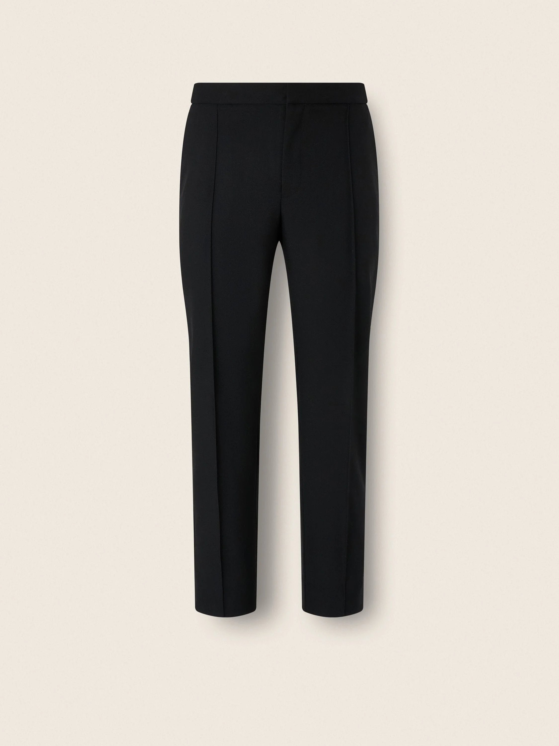 BLACK WOOL PANTS - 1
