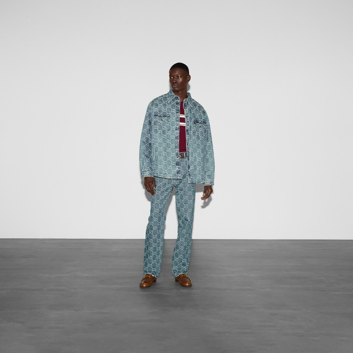 GUCCI GG jacquard denim shirt