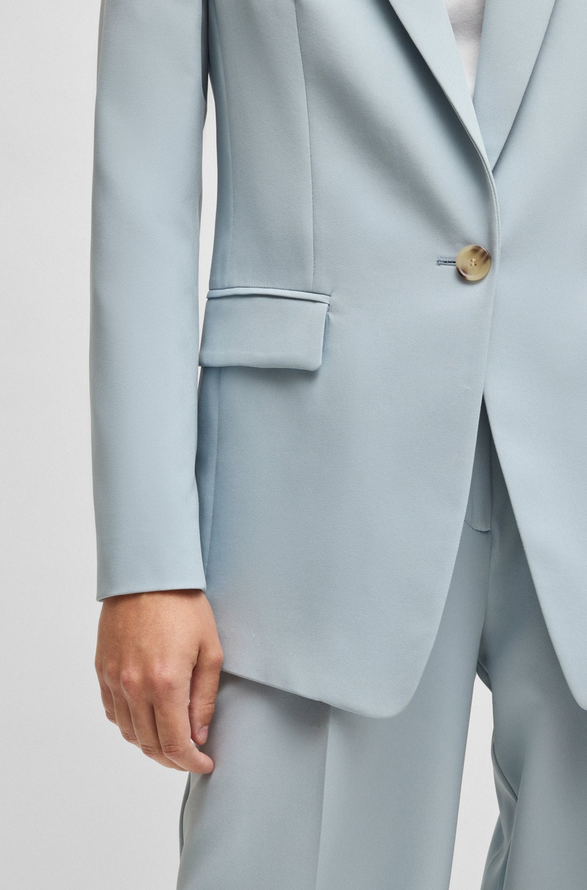 FITTED BLAZER IN STRETCH FABRIC - 6