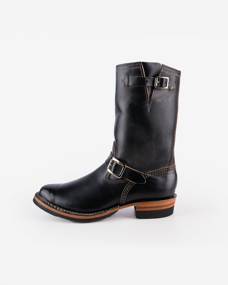Iron Heart WESCO-MRLOU-BLKH Wesco® - 10" Horween Horsehide  Engineer Boot - Black. The "Mister Lou" outlook