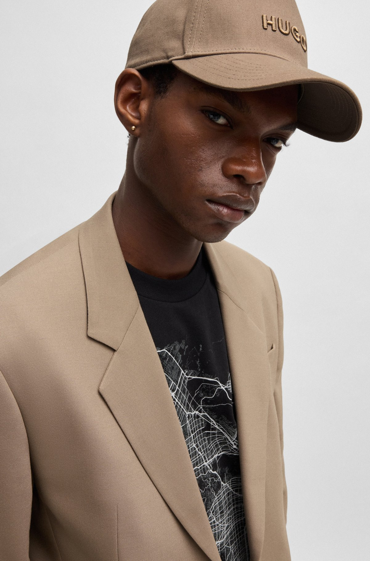 COTTON-TWILL CAP WITH LOGO ON FRONT AND VISOR - 4