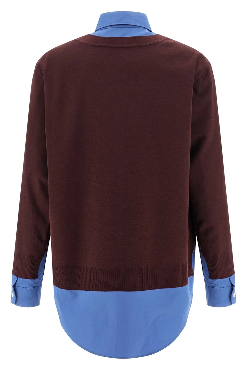Miu Miu Poplin and cashmere shirt outlook