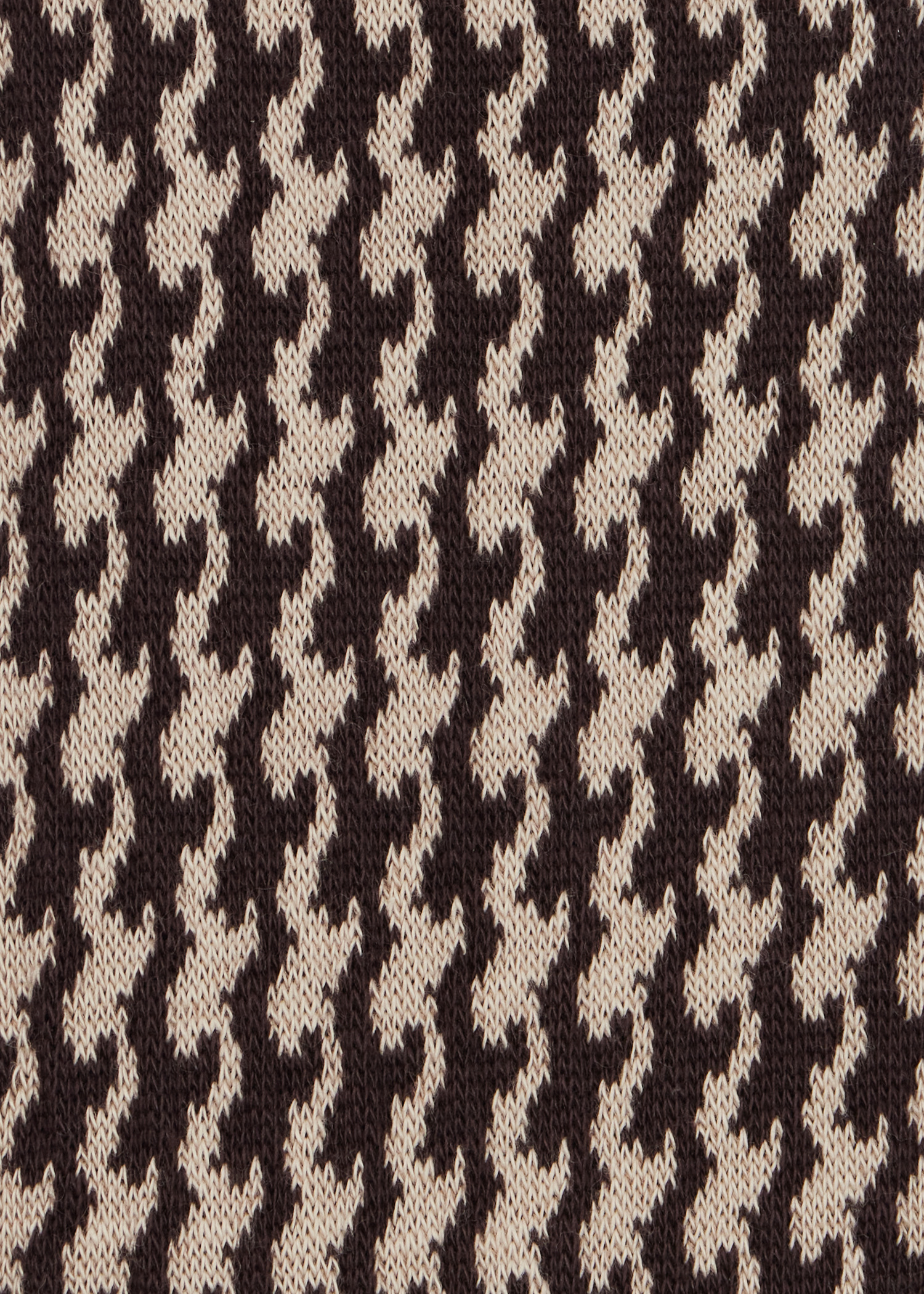 Beige Houndstooth Socks - 3