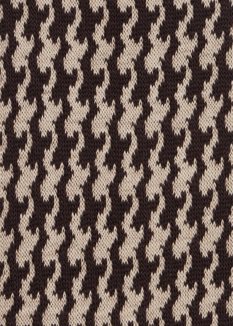 Beige Houndstooth Socks 3