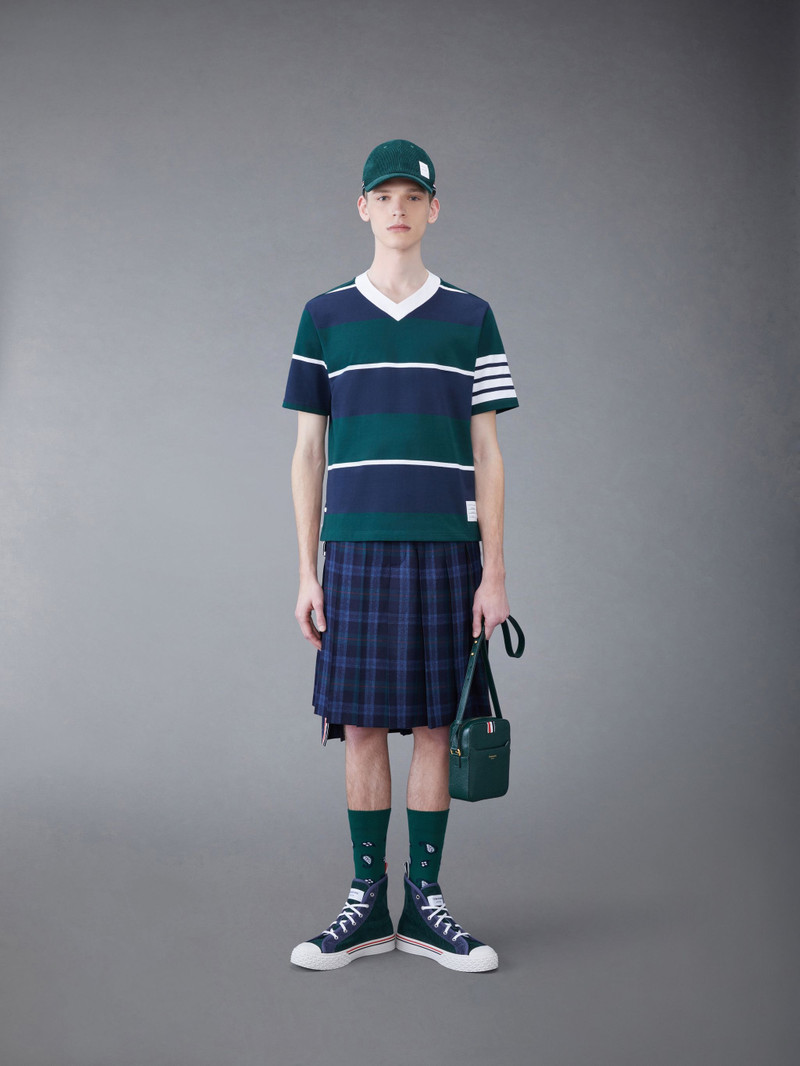 Rugby Stripe 4-Bar V-neck Tee 4