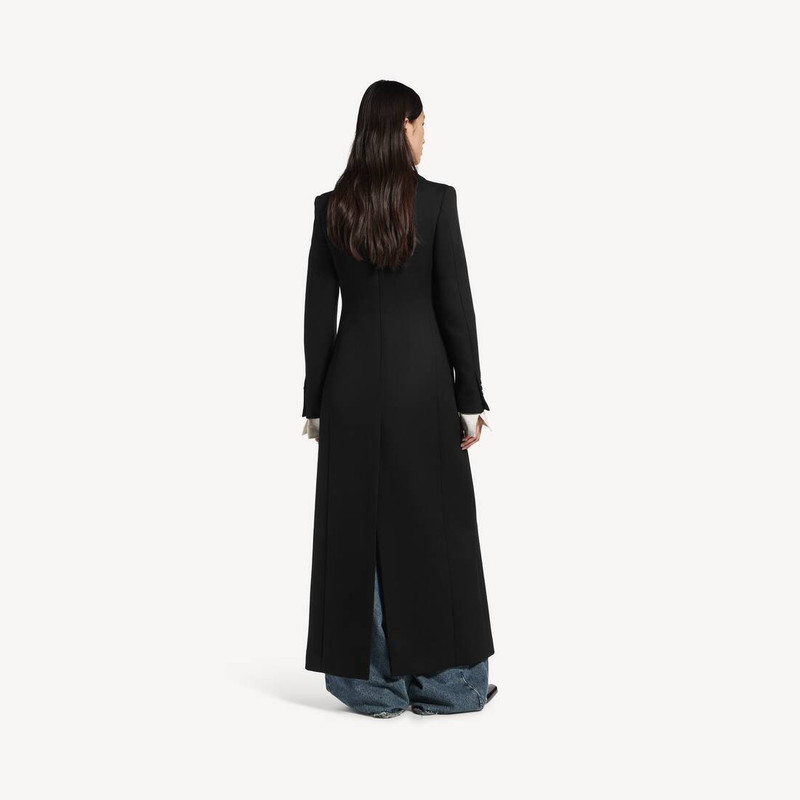 Women's Long Trench Coat in Black 4
