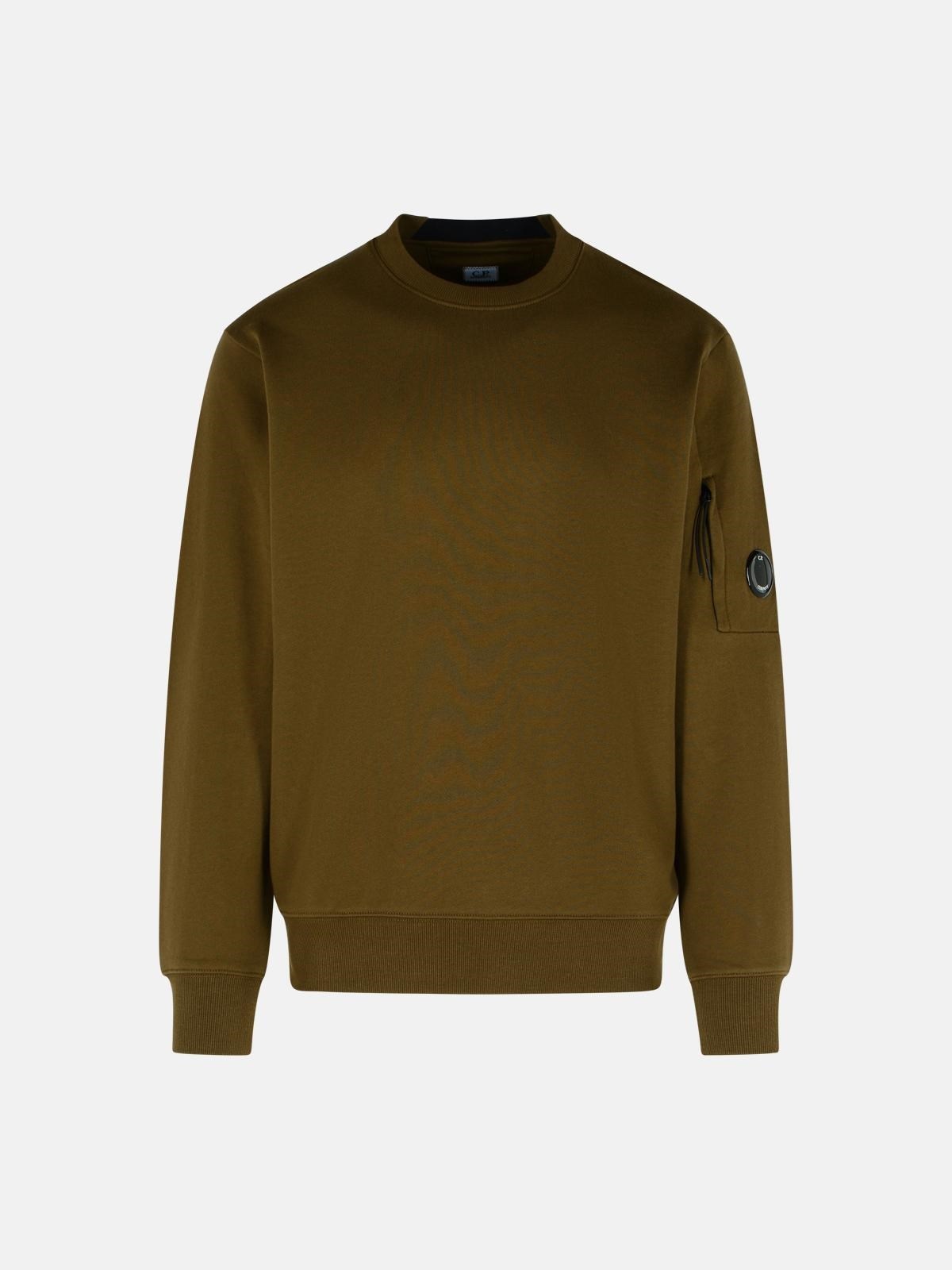 'RAISED' GREEN COTTON SWEATSHIRT - 1