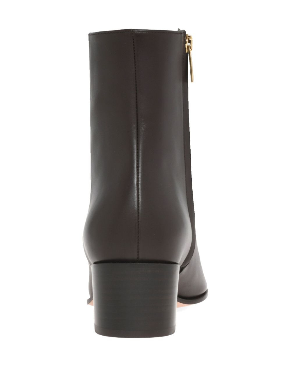 zip-detail leather boots - 3