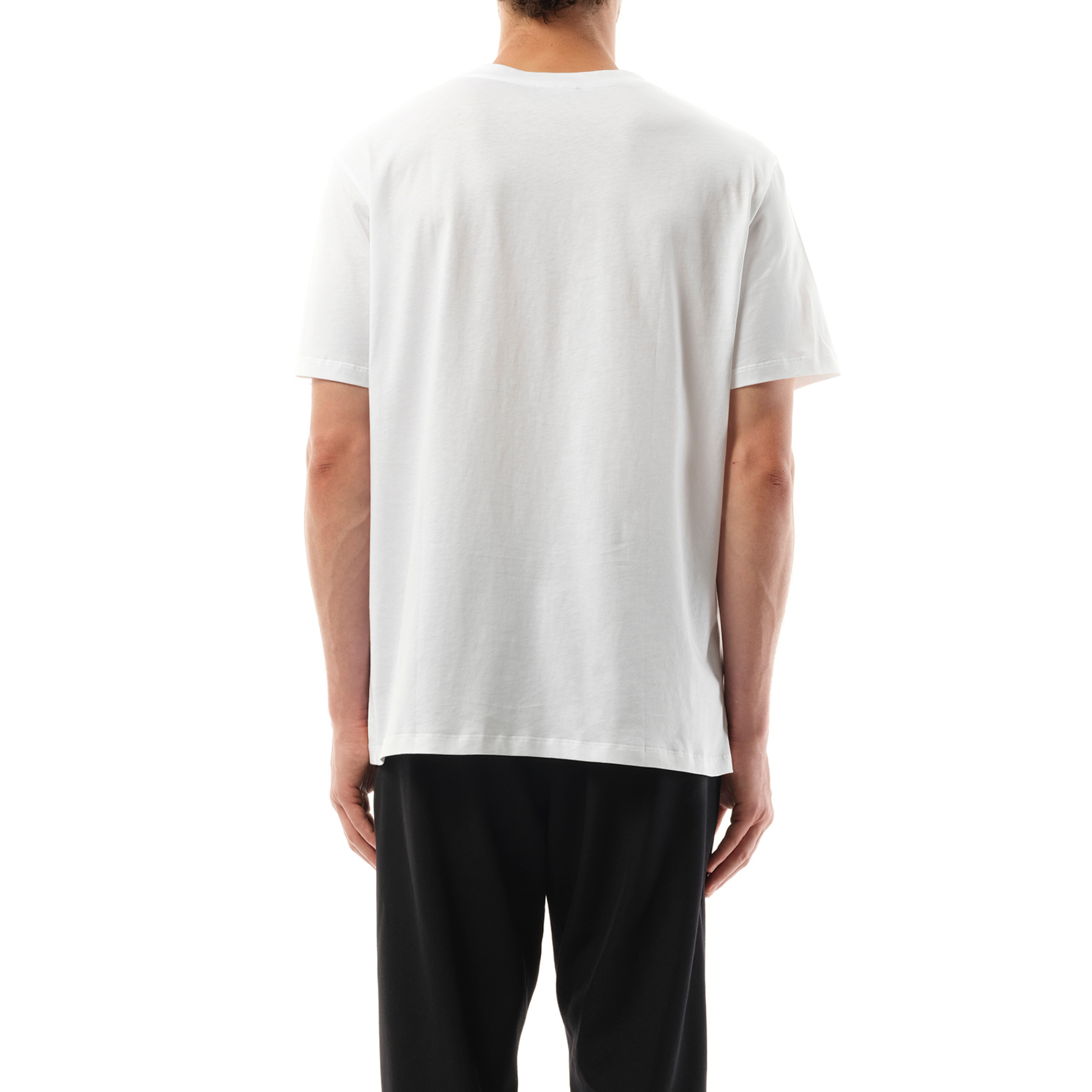 Coin Flock Reg Fit T-Shirt in White/Black - 6