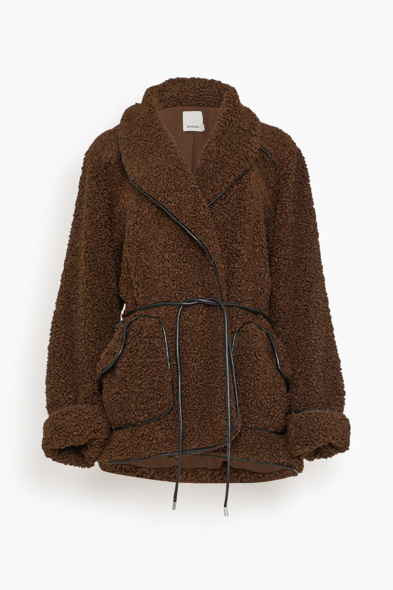 Kimia Tie Waist Jacket in Raven - 1