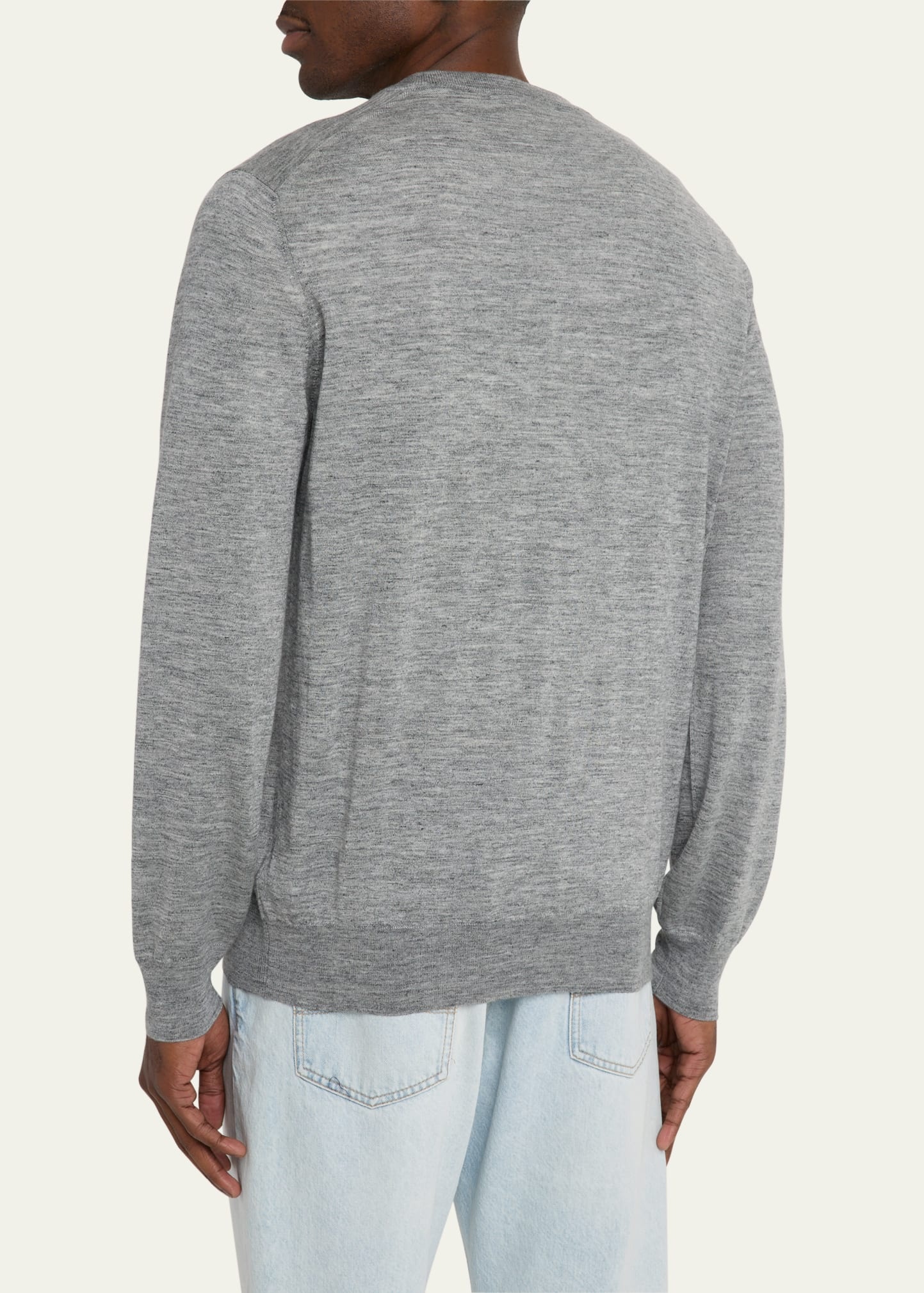 Men's Cashmere-Blend V-Neck Sweater - 3