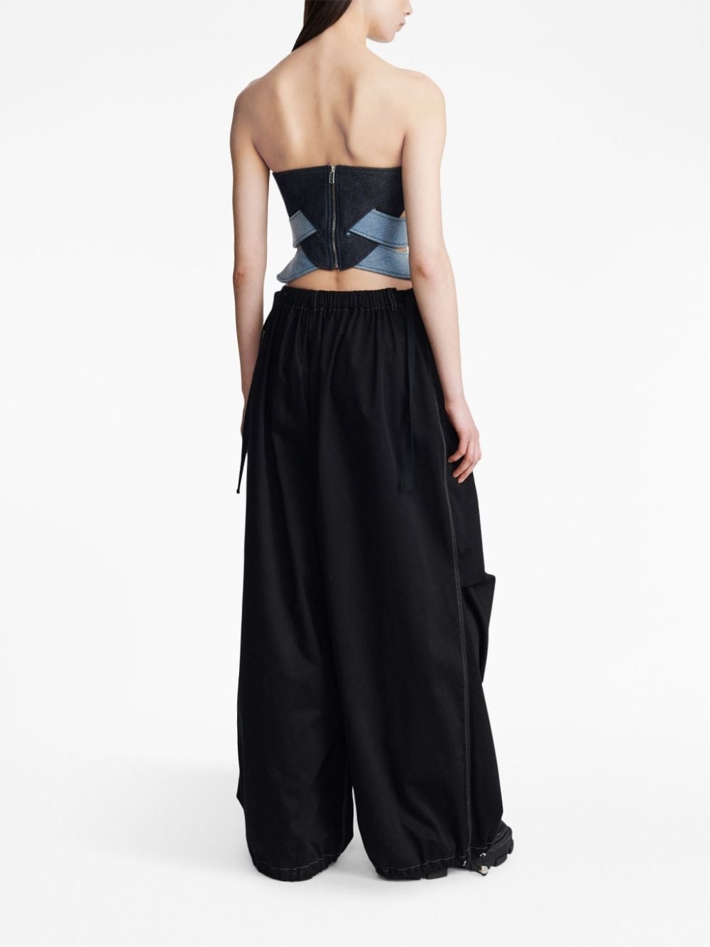 darted denim corset - 3