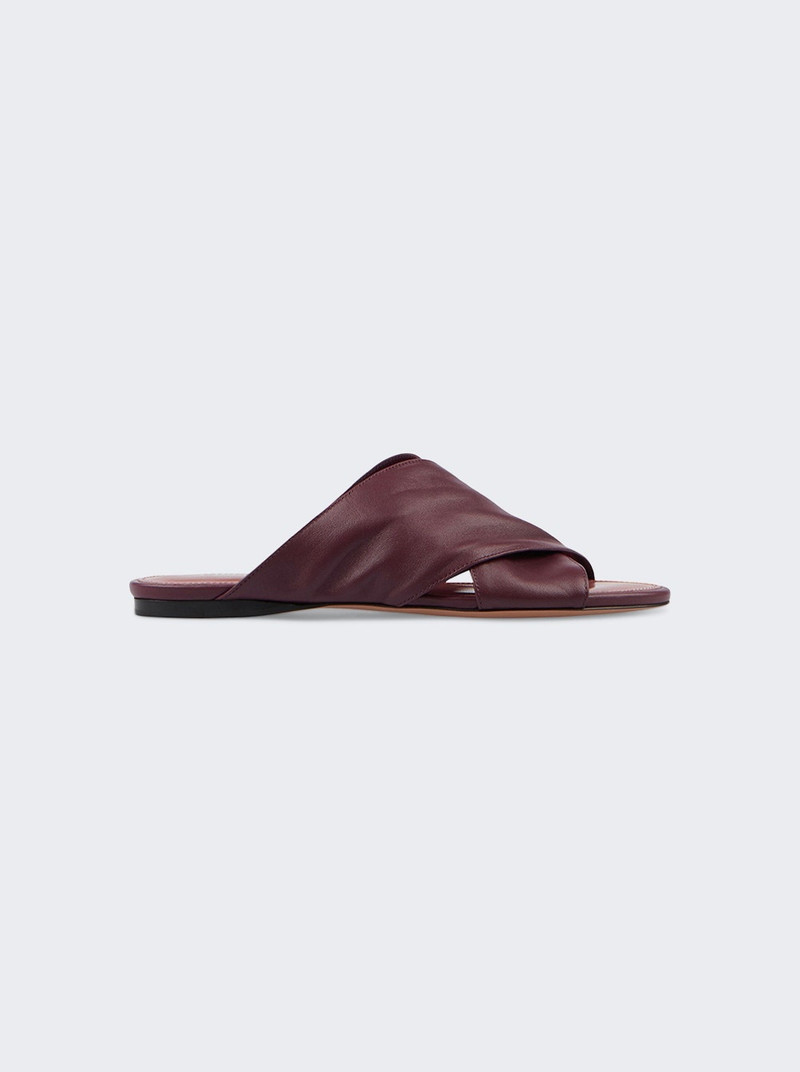 Maria Flat Sandal Rouge Noir - 1