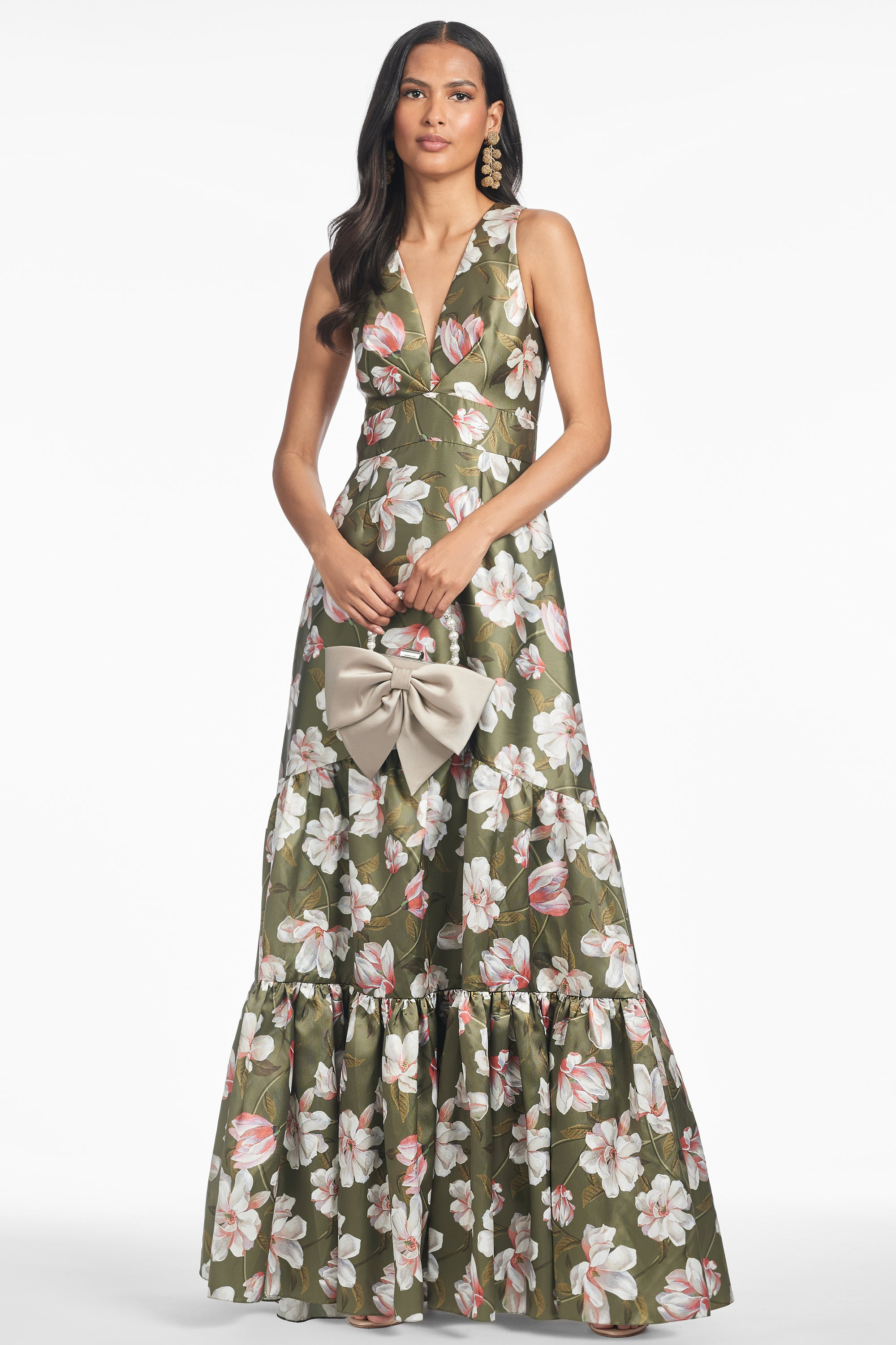 Rori Gown - Moss Magnolia - 2