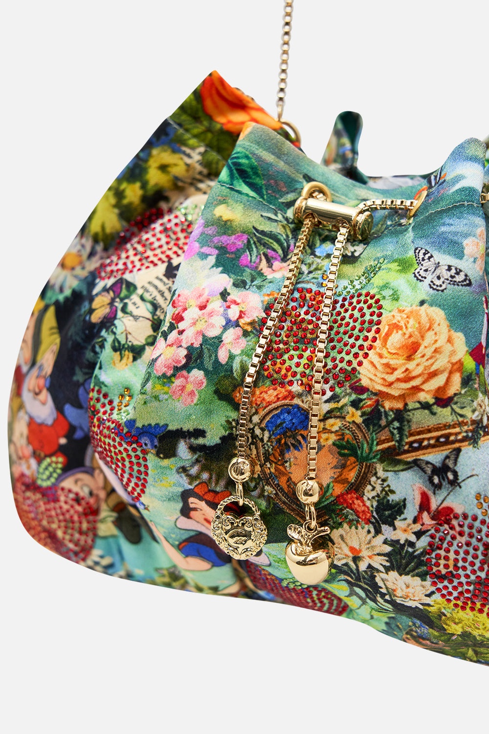 DRAWSTRING POUCH WITH CHAIN STRAP - 2
